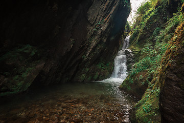 Image showing Estyube Waterfall at Lake Teletskoye