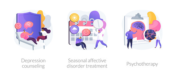 Image showing Mental disorder treatment vector concept metaphors.