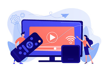 Image showing Smart TV box concept vector illustration.