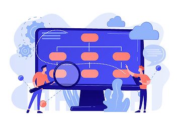 Image showing Data driven business model concept vector illustration.