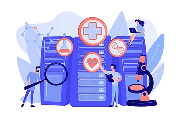 Image showing Big data healthcare concept vector illustration.