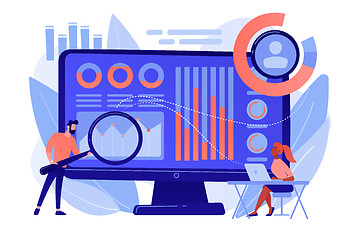 Image showing Financial management system concept vector illustration.