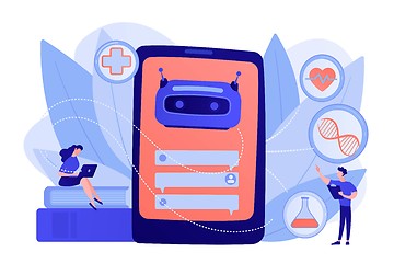 Image showing Chatbot in healthcare concept vector illustration.