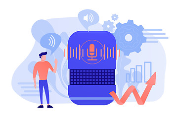 Image showing Voice control concept vector illustration.