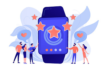 Image showing Luxury smartwatch concept vector illustration.