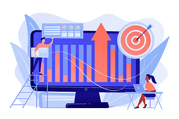 Image showing Business Intelligence concept vector illustration.