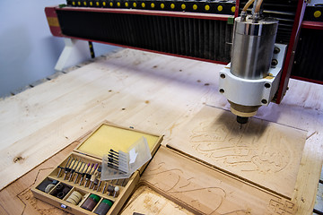 Image showing modern automatic woodworking machine