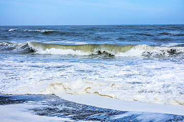 Image showing stormy ocean scenery background