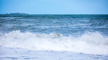 Image showing stormy ocean scenery background