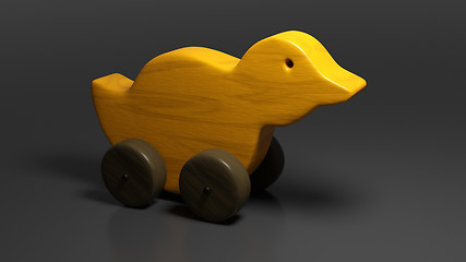 Image showing wooden toy duck