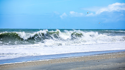 Image showing stormy ocean scenery background