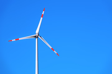 Image showing wind energy detail blue sky