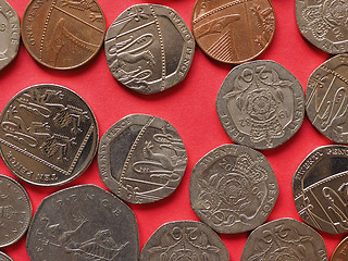 Image showing Pound coins, United Kingdom