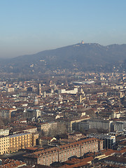 Image showing Aerial view of Turin city centre
