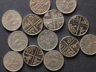 Image showing 5 pence coin, United Kingdom
