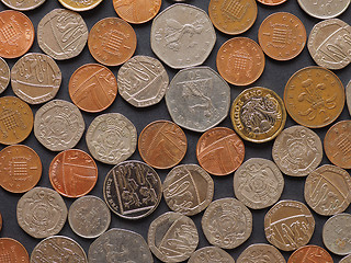 Image showing Pound coins, United Kingdom