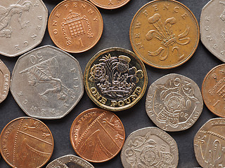 Image showing Pound coins, United Kingdom