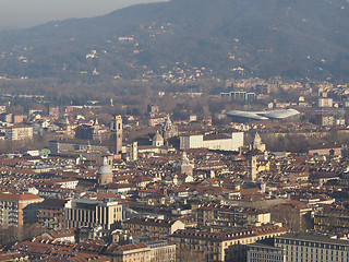 Image showing Aerial view of Turin city centre