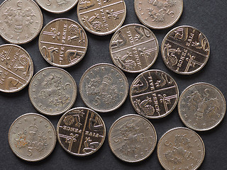 Image showing 5 pence coin, United Kingdom