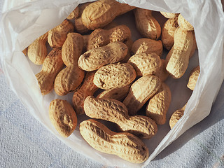 Image showing peanuts food in a plastic bag