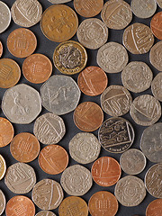 Image showing Pound coins, United Kingdom