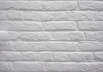 Image showing White brick wall background