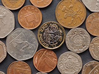 Image showing Pound coins, United Kingdom