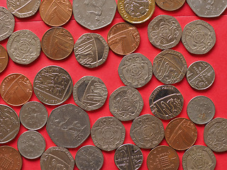 Image showing Pound coins, United Kingdom