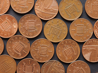 Image showing Pound coins, United Kingdom