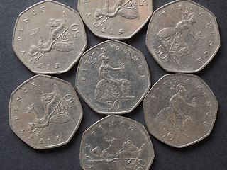 Image showing 50 pence coin, United Kingdom