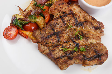 Image showing Grilled pork steak