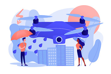 Image showing Meteorology drones concept vector illustration.