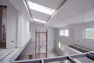 Image showing interior of construction site with scaffolding