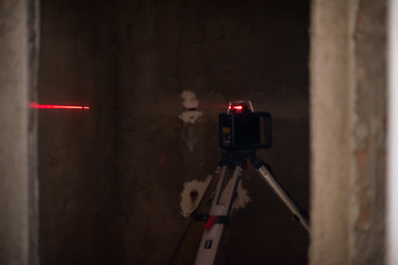 Image showing Laser equipment at a construction site