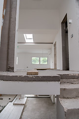 Image showing interior of construction site with white drywall