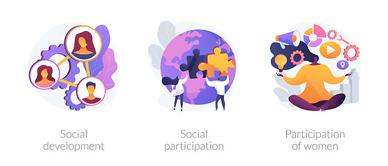 Image showing Social engagement abstract concept vector illustrations.