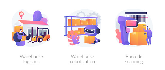 Image showing Manufacture management and modern technology implementation abstract concept vector illustrations.