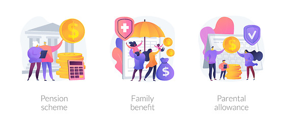 Image showing Social security payments abstract concept vector illustrations.