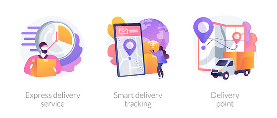 Image showing Parcel shipment services abstract concept vector illustrations.