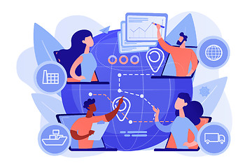 Image showing Supply chain management concept vector illustration