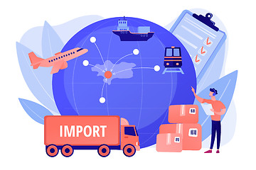 Image showing Export control concept vector illustration