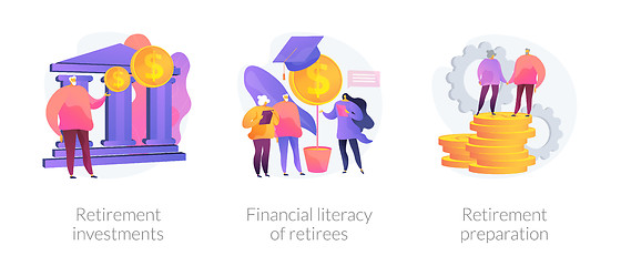 Image showing Smart retirement vector concept metaphors