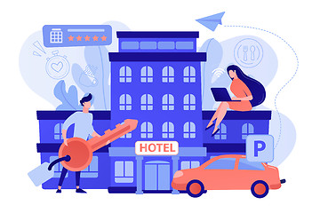 Image showing All-inclusive hotel concept vector illustration.