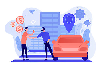 Image showing Carsharing service concept vector illustration.