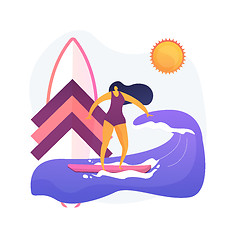 Image showing Surfing school vector concept metaphor