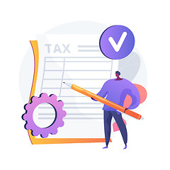Image showing Taxes calculation vector concept metaphor