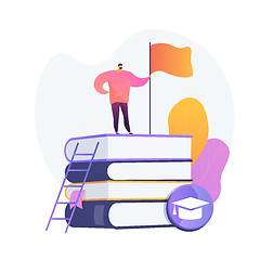 Image showing Self education vector concept metaphor