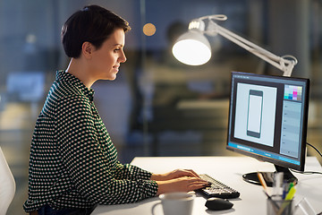 Image showing graphic designer with computer working at office