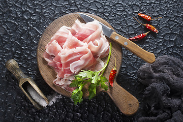 Image showing raw bacon