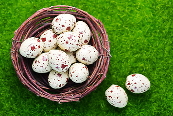 Image showing decorative painted Easter eggs